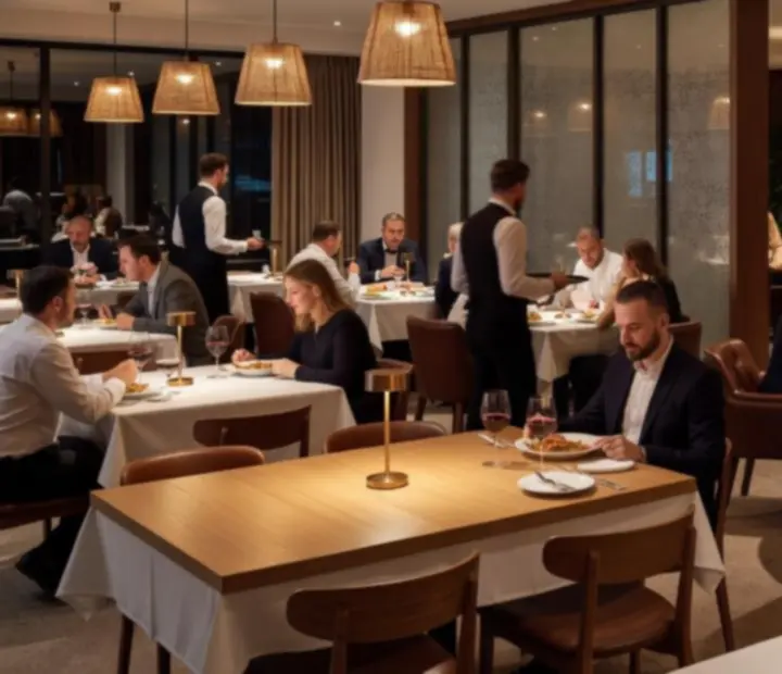 Hangulatos magyar étterem, háttérben elkülönített offline poker lounge terekkel