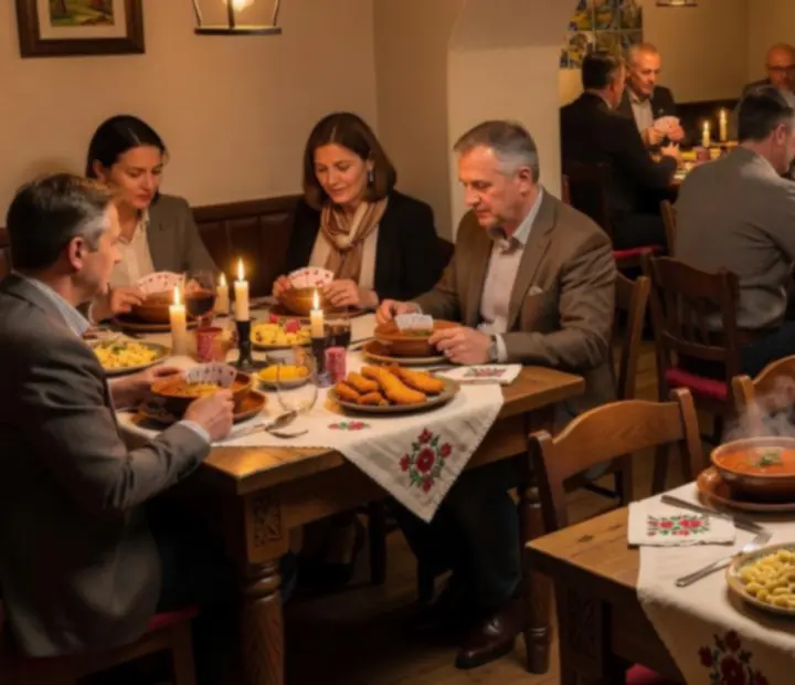 Esti vacsora és pokerasztalok a Local Dish card room részlegében